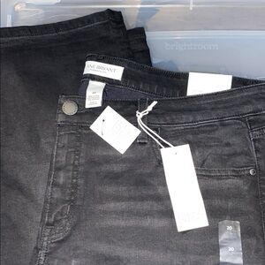 Lane Bryant Black Mid Rise Super Stretch Skinny Pedal -20w